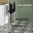 Supporto Water con Braccioli per Anziani e Disabili 67,5x49x68-82 cm con 2 Piedini a Ventosa Argento