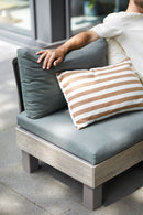 Seduta Modulare Keter Elements con Schienale e Cuscino Verde Muschio 65x74x80 cm Effetto Legno Ashwood e Cappuccino    