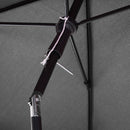 Ombrellone da Giardino 2x1.25 m Palo Ø28 mm in Alluminio Inclinabile Grigio Scuro 