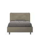 Letto 1 Piazza E Mezzo Imbottito in Similpelle Appia Large Cappuccino Varie Misure
