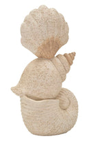 Decorazione Conchiglia Sand 17,2x10x30,2 cm in Resina Beige      
