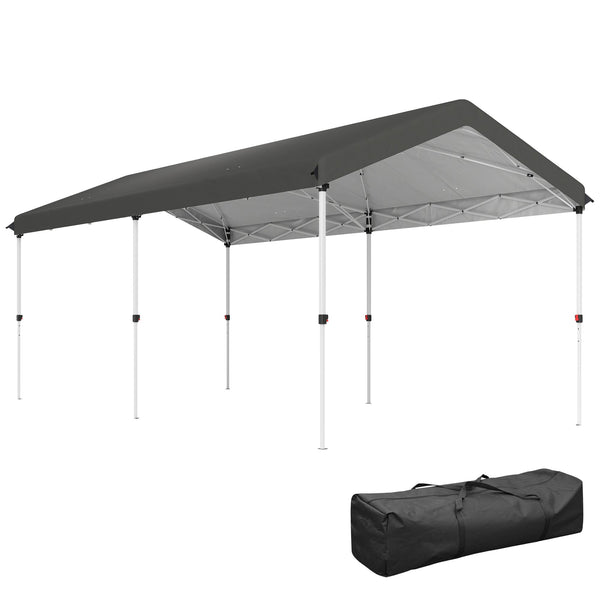 online Gazebo Pieghevole Pop Up 584x297,5x272 cm UPF50+ e Altezza Regolabile Grigio Scuro