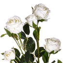 Set 2 Rami Artificiali con Rosa Altezza 74 cm Bianco