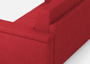 Divano Angolare 7 Posti 286x286x85 cm Marrak in Tessuto Rosso