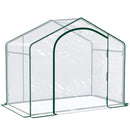 Serra da Esterno 180x100x152 cm con Ingresso a Zip e Presa d'Aria Superiore in Plastica e Acciaio Trasparente      