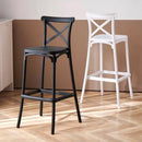 Set 4 Sgabelli 40x36x91 cm in Polipropilene Pompei Bianco