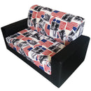 Divano 2 Posti Divanetto Attesa Design in Similpelle e Tessuto Renier Kube America