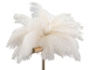 Lampada da Tavolo Palm Bianca Ø40x55 cm in Ferro e Plastica Oro e Bianco      