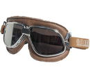 Occhiali per Moto in Similpelle Lenti Specchiate CGM Oldstyle 705V