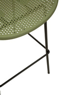 Sgabello Bar Ibiza Verde Set 2 Pz 50x50x98 cm in Polipropilene e Metallo Verde e Nero      