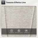 Set 2 Sgabelli da Bar 53,5x46x103 cm con Altezza Regolabile e Seduta Girevole in Tessuto Beige      