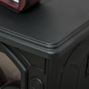 Camino Elettrico da Terra con 2 Livelli di Potenza 750-1500W Effetto Fiamma 37,3x23,1x44 cm Nero      