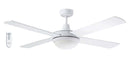Ventilatore da Soffitto con 4 Pale e Lampada Ø120 cm 3 Velocità Martec Primo Bianco