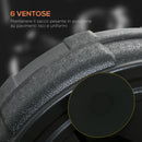 Punching Ball da Terra 145-180 cm con Base Riempibile e Ventose in Acciaio e PU Nero      
