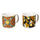 Set 2 Tazze Ø9,2x11,5x8,7 cm in Bone China VdE Tivoli 1996 Italian Beauty