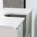 Mobile Sotto Lavabo Bagno 2 Ante 60x30Px62,5 cm in Legno Bianco