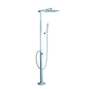 Set Colonna Doccia Soffione Doccia e Laccio in Ottone Linear Big Cromato