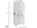 Armadio Scarpiera 4 Ante e 1 Ripiano a Ribalta 76x35x200 cm Savona 4A 1R Bianco Opaco/Grigio Ardesia  