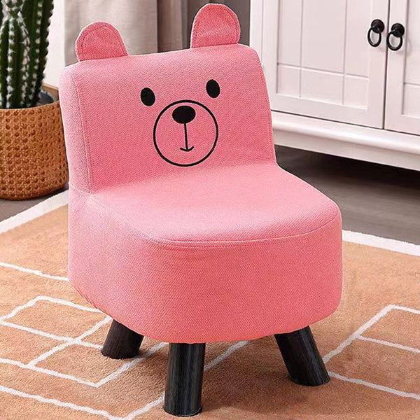 Sedia Poltrona per Bambini 30x30x45 cm Design Orsetto Morbido Rosa acquista