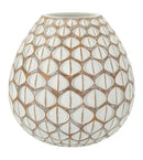 Vaso Resina Tibet Ø27x27 cm in Resina Bianco effetto lavato      