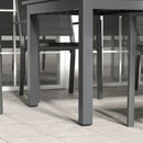 Tavolo Allungabile da Esterno per 8-10 Persone 180/240x99x74 cm in Acciaio e Alluminio Grigio Scuro
