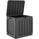 Baule da Giardino 56x45x53 cm Capienza 121L con Maniglie in Plastica Impermeabile Nero      