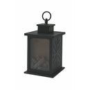 Lanterna Decorativa 12x12x16,5 cm Effetto Fiamma Nera