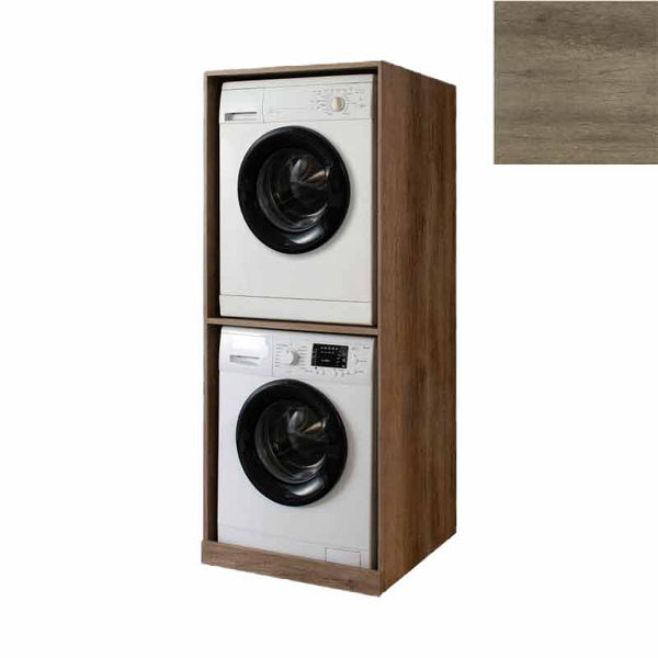 Mobile Lavanderia a Colonna per Lavatrice e Asciugatrice Senza Ante 70x70x174A cm in Nobilitato Unika Olmo Naturale prezzo
