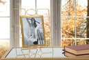 Cornice Iron Glam U 24x1,5x28 cm in Ferro e Vetro