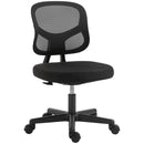 Sedia Poltrona Operativa da Ufficio 45x45x78-88 cm in Nylon e Rete Nera
