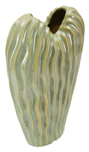 Vaso Venice 22x10x39 cm in Ceramica Verde      