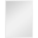 Specchio da Parete Rettangolare 60x80 cm in Vetro e MDF Bianco      