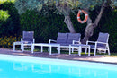 Set Salotto da Giardino Divano 2 Posti 2 Poltrone e Tavolino Mikonos