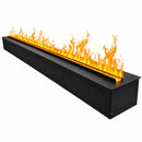 Bruciatore per Camino Elettrico a Vapore Acqueo da Incasso con Fiamme 3D 125x22,7x17,8 cm Capacità 7,5 lt 612W APP VAPOR125 Nero