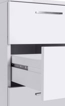 Scrivania 3 Cassetti 160x60x75 cm New Selina Bianco Lucido  