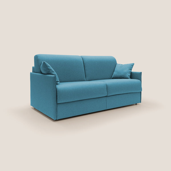 acquista Divano Letto 3 Posti 189x96x96 cm Evans in Tessuto Azzurro