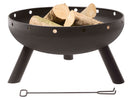 Braciere da Esterno Verdemax Ø53x29 cm Forca e Paletta Incluse in Metallo Nero      