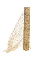 Set 4 Bobine Tessuto a Ragnatela Metallica 5m H50 cm Oro
