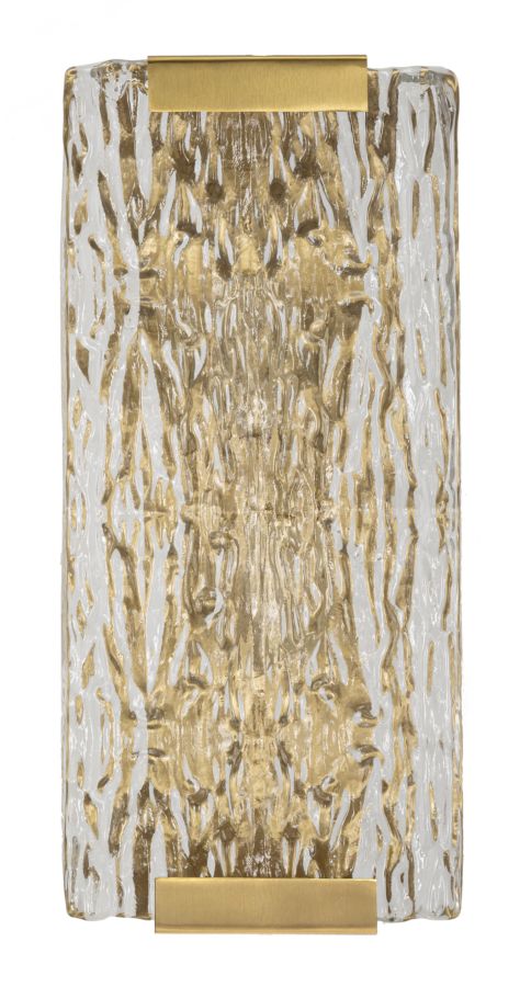 Lampada da Muro Oblin 36x15x10 cm in Vetro e Ferro Oro e Naturale acquista