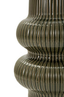 Lampada da Terra Harmony Ø35x112 cm in Ceramica e Ferro e Tessuto Verde      
