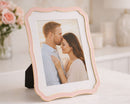 Cornice Margot Rosa 22,1x1,4x27,2 cm in Zinco e Vetro Rosa e Oro      