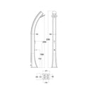 Doccia Solare da Giardino 40L Miscelatore e Lavapiedi Sined Sole XXL Nera/oro