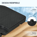 Base per Ombrellone 99,7x99,7x8,3 cm set 4 Pezzi Impilabili in HDPE Nero  