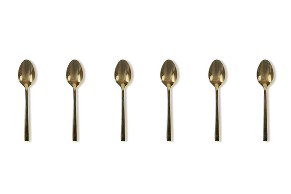 Set 6 Cucchiaini in Acciaio Oro Lucido Villa d'Este Home Tivoli Lexington prezzo