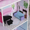 Casa delle Bambole Cucina Giocattolo 2 in 1 60x48x106 cm in Pino e MDF  Rosa