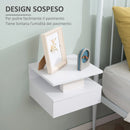 Set 2 Comodini Sospesi 35x32x22,5 cm in Legno Bianco