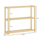 Scaffale per il Bagno 60x15x50 cm 3 Ripiani Regolabili in 5 Posizioni in Bambù   