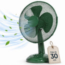 Ventilatore da Tavolo Ø30 cm Potenza 35W 3 Velocità Silenzioso Verde      