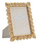 Cornice Anthurium 20,5x2x26 cm in Resina e Vetro Oro      