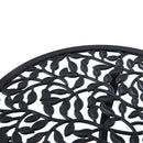 Set 3 Pezzi da Giardino con 2 Sedie da Esterno e Tavolo Rotondo in Alluminio Nero      